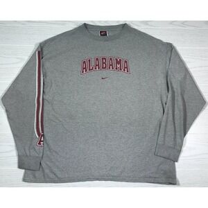Vintage Nike Team University Of Alabama Shirt Mens XL Gray Cotton NCAA Football